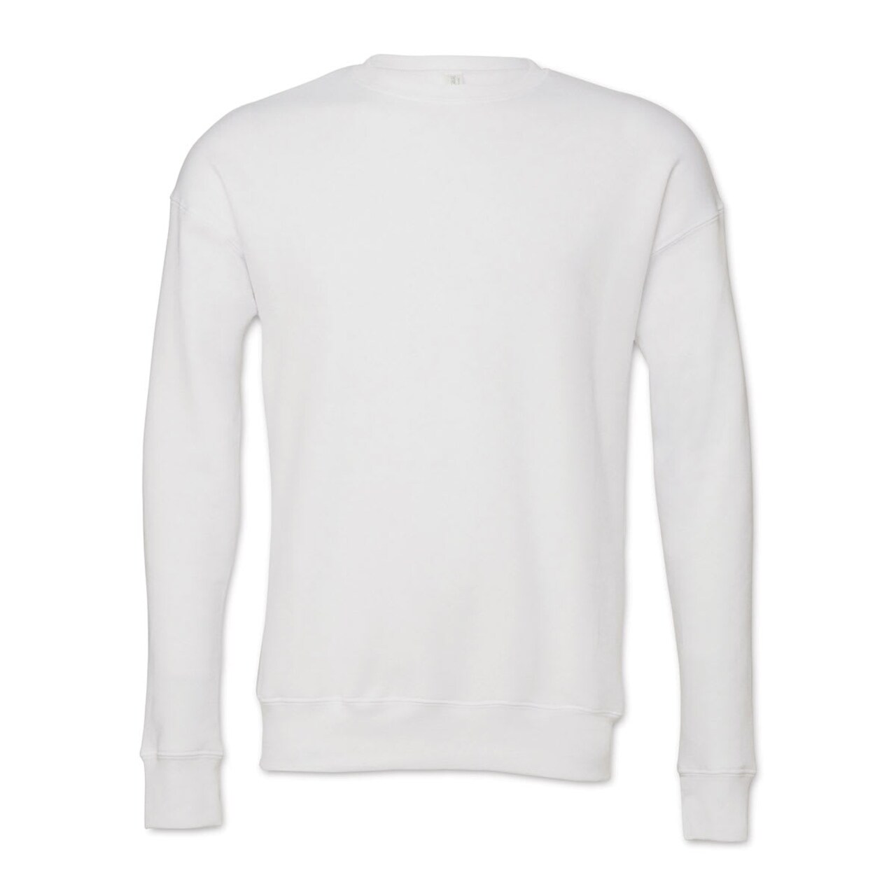 Bella + Canvas Unisex Sponge Fleece Drop Shoulder Sweatshirt - White, X-Small